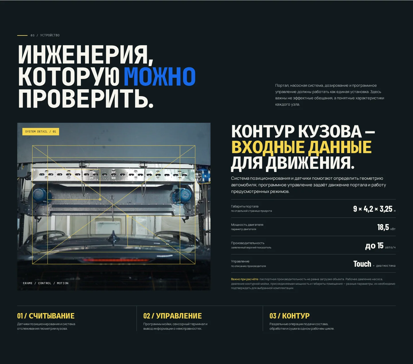 Тёмная инженерная секция: устройство портала и паспортные параметры